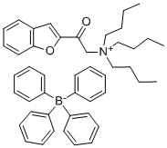 N-(2-ACETYLBENZO[B]FURAN)-N,N,N-TRIBUTYLAMMONIUM TETRAPHENYLBORATE Struktur