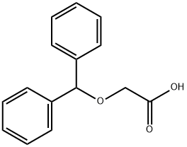 ジフェニルメトキシ酢酸 化学構造式