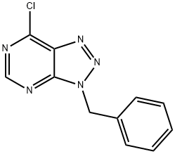 3-ベンジル-7-クロロ-3H-[1,2,3]-トリアゾロ[4,5-D]ピリミジン 化学構造式