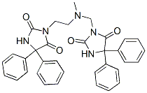 3-[[(2,5-dioxo-4,4-diphenyl-imidazolidin-1-yl)methyl-ethyl-amino]methy l]-5,5-diphenyl-imidazolidine-2,4-dione Structure