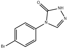 4-(4-ブロモフェニル)-2,4-ジヒドロ-3H-1,2,4-トリアゾール-3-オン 化学構造式