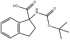 N-BOC-D,L-1-AMINOINDANE-1-CARBOXYLIC ACID Struktur