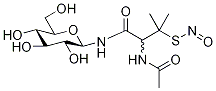 N-(β-Glucopyranosyl)-N2-acetyl-S-nitrosopenicillaMide Structure
