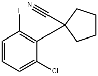 1-(2-CHLORO-6-FLUOROPHENYL)CYCLOPENTANECARBONITRILE Struktur