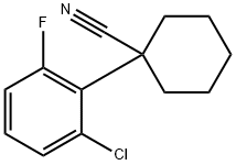 1-(2-CHLORO-6-FLUOROPHENYL)CYCLOHEXANECARBONITRILE, 97 结构式