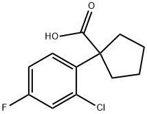 1-(2-氯-4-氟苯基)环戊烷羧酸,214263-01-1,结构式