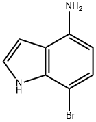 7-溴-1H-吲哚-4-胺 结构式