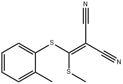 2-[(2-methylphenylthio)(methylthio)methylene]-malononitrile 结构式