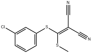 2-[(3-Chlorophenylthio)(methylthio)methylene]-malononitrile, 214330-86-6, 结构式