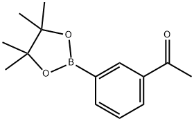 1-[3-(4,4,5,5-テトラメチル-1,3,2-ジオキサボロラン-2-イル)フェニル]エタノン 化学構造式