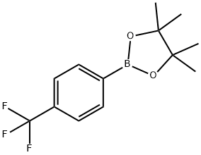 4,4,5,5-テトラメチル-2-[4-(トリフルオロメチル)フェニル]-1,3,2-ジオキサボロラン 化学構造式