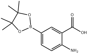2-氨基-5-(4,4,5,5-四甲基-1,3,2-二氧杂硼烷-2-基)苯甲酸, 214360-71-1, 结构式