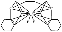 (R,R)-ETHYLENE BIS(4,5,6,7-TETRAHYDRO-1-INDENYL)DIFLUOROTITANIUM(IV) Struktur