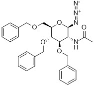2-ACETAMIDO-3,4,6-TRI-O-BENZYL-2-DEOXY-BETA-D-GLUCOPYRANOSYL AZIDE Struktur