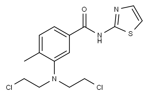 3-[Bis(2-chloroethyl)amino]-4-methyl-N-(2-thiazolyl)benzamide,21447-40-5,结构式
