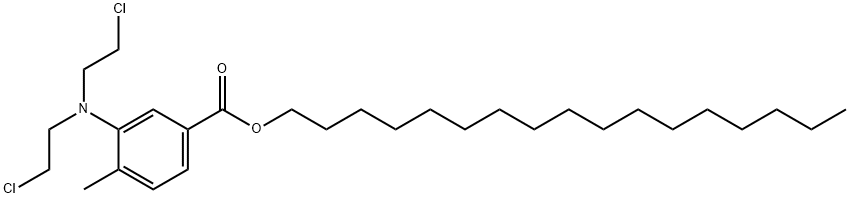 3-[Bis(2-chloroethyl)amino]-p-toluic acid heptadecyl ester Struktur