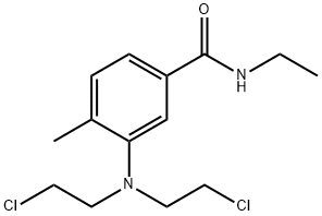 3-[ビス(2-クロロエチル)アミノ]-4-メチル-N-エチルベンズアミド 化学構造式