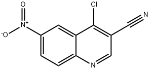 4-CHLORO-6-NITRO-QUINOLINE-3-CARBONITRILE
 Struktur