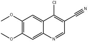 4-CHLORO-6,7-DIMETHOXY-QUINOLINE-3-CARBONITRILE
 Structure