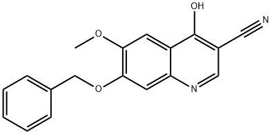 7-(苄氧基)-4-羟基-6-甲氧基喹啉-3-腈, 214476-89-8, 结构式