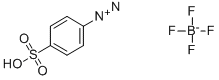 4-(ジアゾニウム)ベンゼンスルホン酸, フルオロほう酸塩 化学構造式
