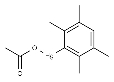 Acetoxy(2,3,5,6-tetramethylphenyl)mercury(II) Structure