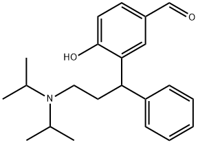 3-[3-[双(1-甲基乙基)氨基]-1-苯基丙基]-4-羟基苯甲醛, 214601-15-7, 结构式