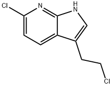 1H-Pyrrolo[2,3-b]pyridine, 6-chloro-3-(2-chloroethyl)- Structure