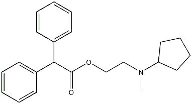 Diphenylacetic acid 2-(cyclopentylmethylamino)ethyl ester 结构式