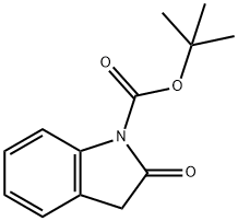 2-氧代吲哚啉-1-甲酸叔丁酯, 214610-10-3, 结构式
