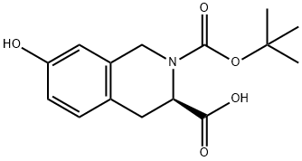 BOC-D-7-羟基-1,2,3,4-四氢异喹啉-3-羧酸, 214630-00-9, 结构式