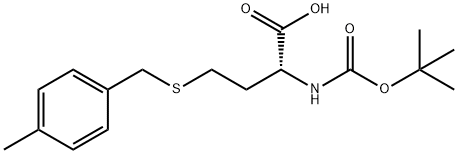 (R)-2-(BOC-AMINO)-4-(4-METHYL-BENZYLSULFANYL)BUTYRIC ACID 化学構造式