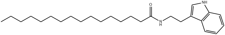 Hexadecanoic acid tryptamide 结构式