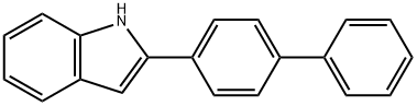 2-(4-ビフェニリル)インドール 化学構造式