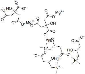 左旋肉碱柠檬酸镁盐 结构式