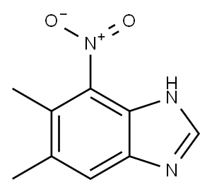 1H-Benzimidazole,5,6-dimethyl-4-nitro-(9CI) 化学構造式