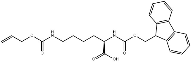 N-芴甲氧羰基-N'-烯丙氧基羰基-D-赖氨酸,214750-75-1,结构式