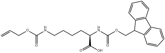 FMOC-D-LYS(ALOC)-OH 化学構造式