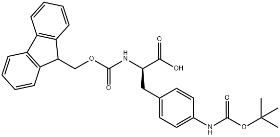 FMOC-D-4-BOC-氨基苯丙氨酸, 214750-77-3, 结构式