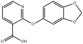 2-(苯并[D][1,3]二氧戊环-5-基氧基)烟酸,214758-41-5,结构式