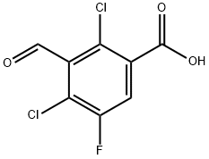 2,4-DICHLORO-5-FLUORO-3-FORMYL-BENZOIC ACID Structure