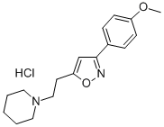 3-(p-Methoxyphenyl)-5-(2-piperidinoethyl)isoxazole hydrochloride 结构式