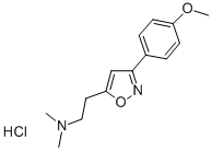 ISOXAZOLE, 5-(2-(DIMETHYLAMINO)ETHYL)-3-(p-METHOXYPHENYL)-, HYDROCHLOR IDE 结构式