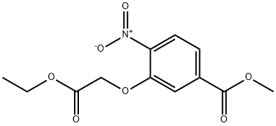 Methyl 3-(2-ethoxy-2-oxoethoxy)-4-nitrobenzoate 化学構造式