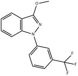 3-Methoxy-1-[3-(trifluoromethyl)phenyl]-1H-indazole 结构式