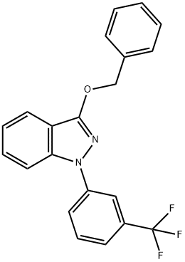 3-(Benzyloxy)-1-[3-(trifluoromethyl)phenyl]-1H-indazole 结构式
