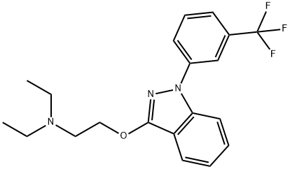 3-[2-(Diethylamino)ethoxy]-1-[3-(trifluoromethyl)phenyl]-1H-indazole 结构式