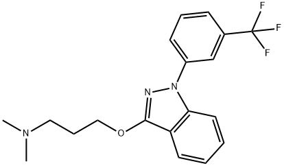 3-[3-(Dimethylamino)propoxy]-1-[3-(trifluoromethyl)phenyl]-1H-indazole 结构式