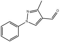 3-メチル-1-フェニル-1H-ピラゾール-4-カルブアルデヒド 化学構造式