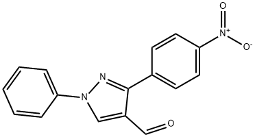 3-(4-硝基苯基)-1-苯基-1H-吡唑-4-甲醛 结构式
